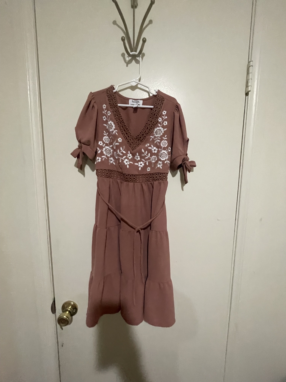 Speechless Girls' Short Sleeve Embroidered Dress